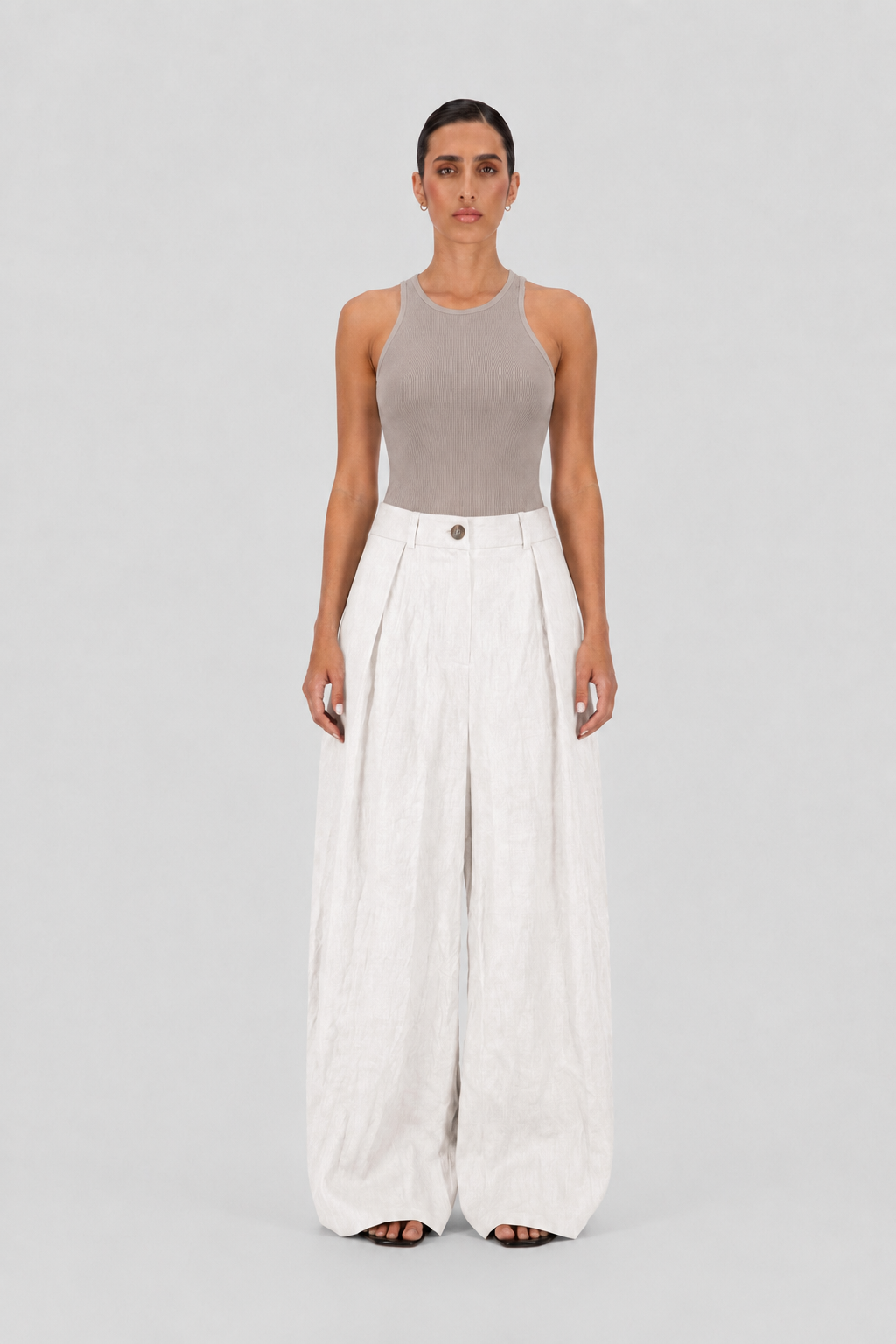 Engineered tailored linen pants
