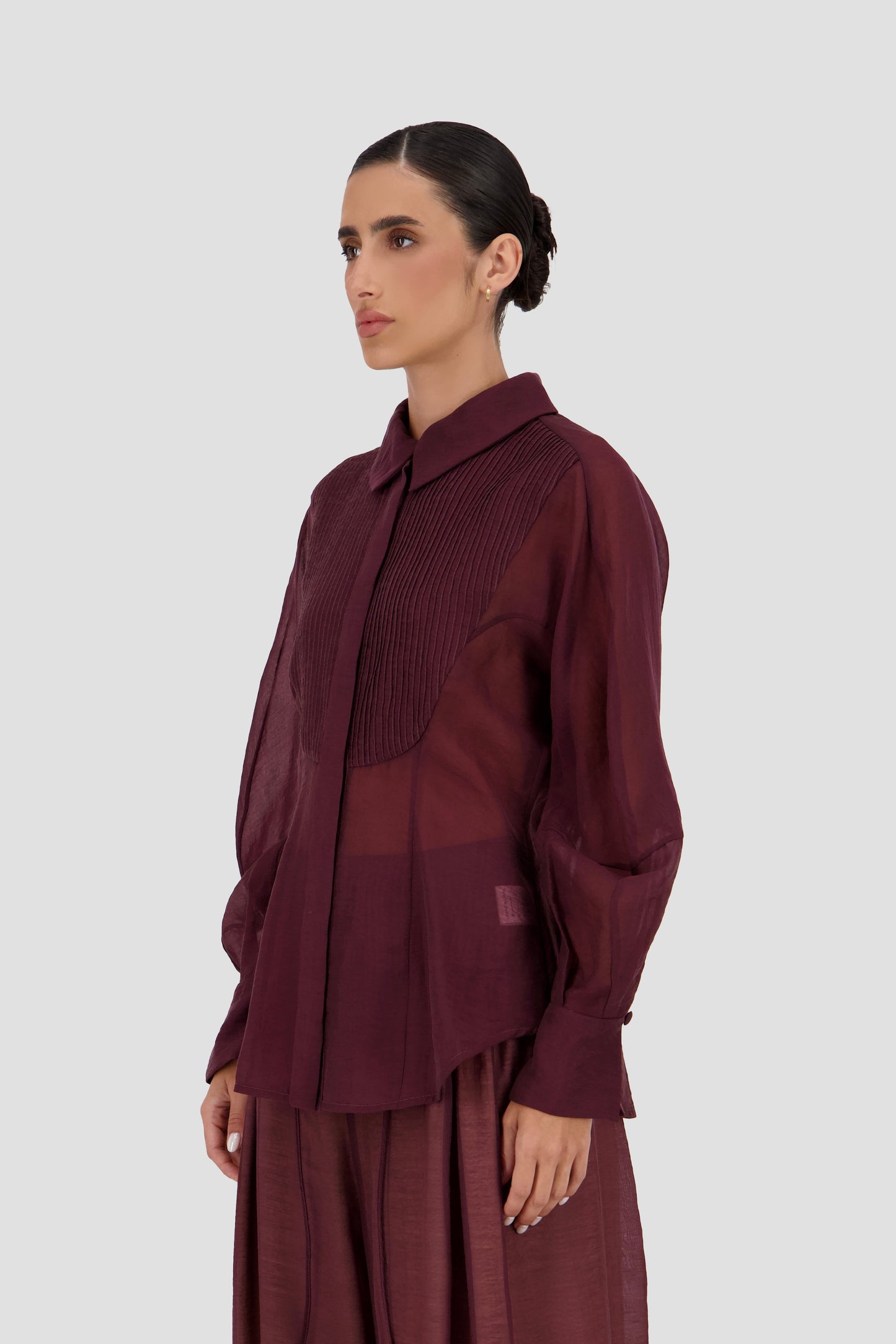 Engineered Back Volume Sheer Shirt