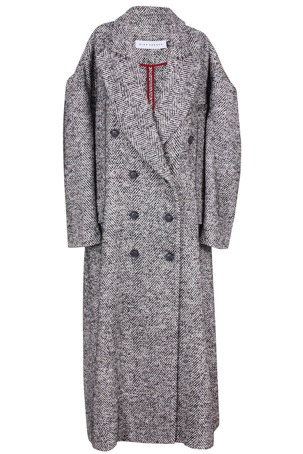 Oversized maxi double breasted wool coat