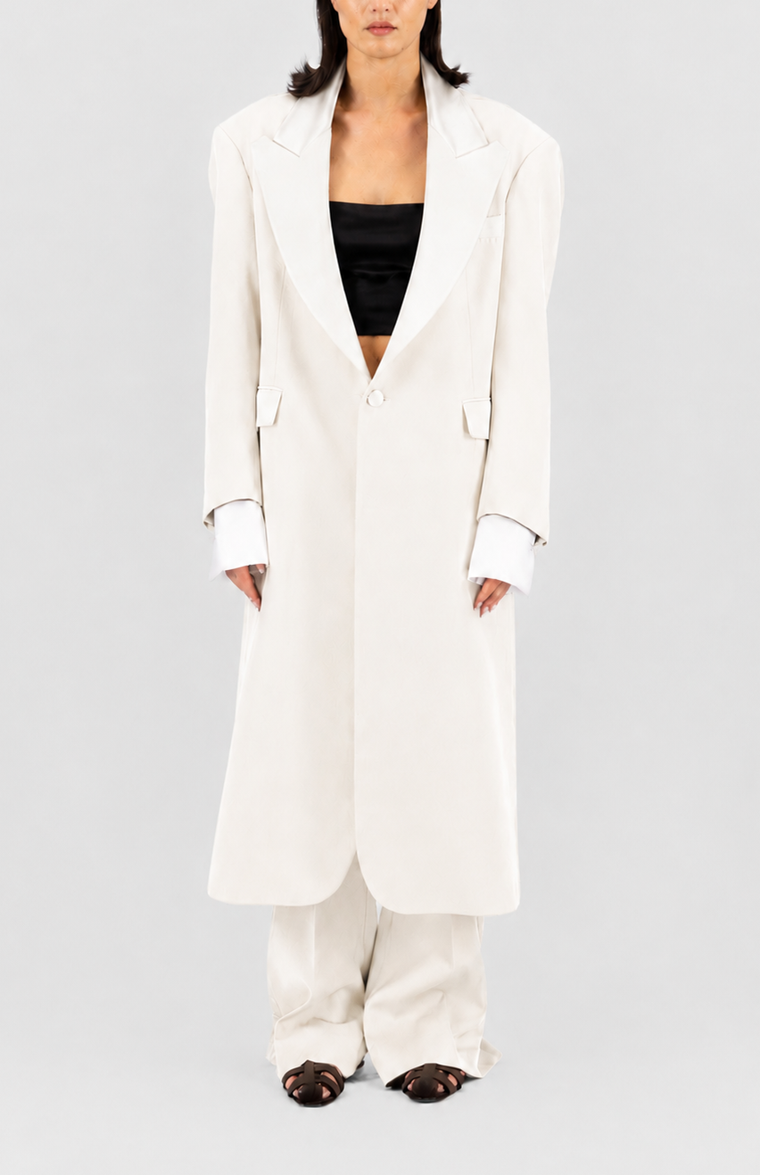 Oversized peak lapel Coat