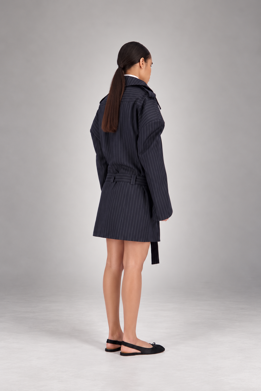 Hybrid Double-Sleeved Belted Coat