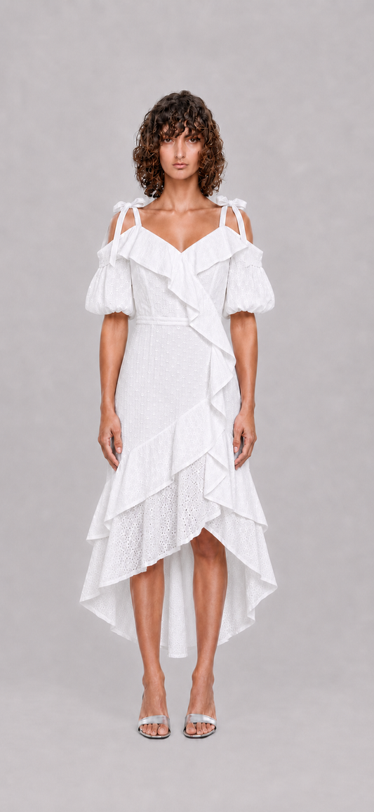 Ruffle Drop Shoulder Dress