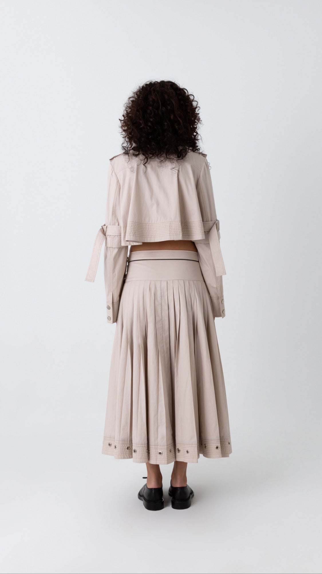 buckle wrap pleats skirt – Dina Shaker