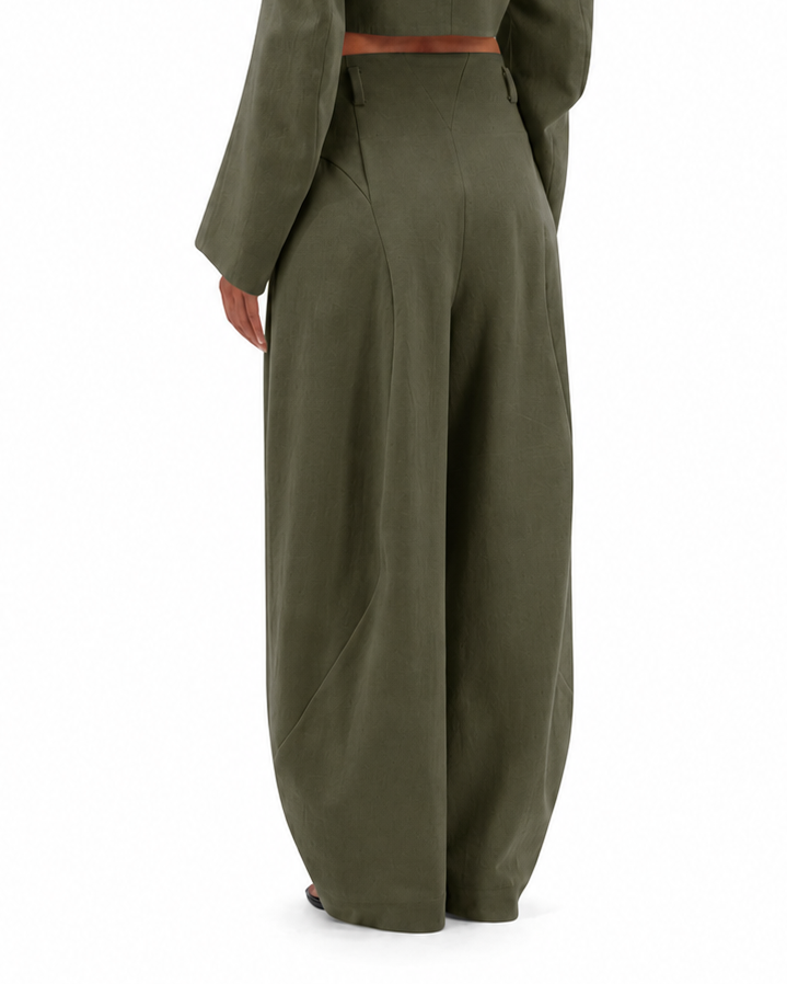 Engineered cocoon linen pants