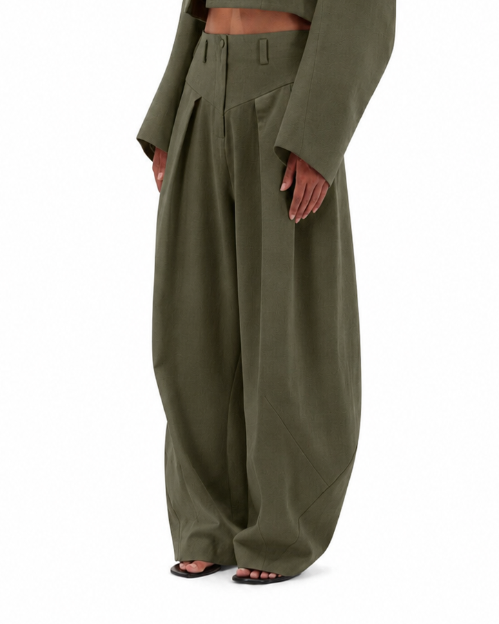 Engineered cocoon linen pants