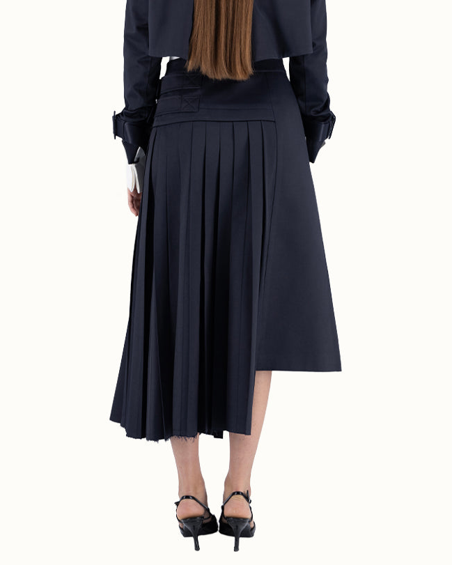 Asymmetric column pleats skirt - release 3