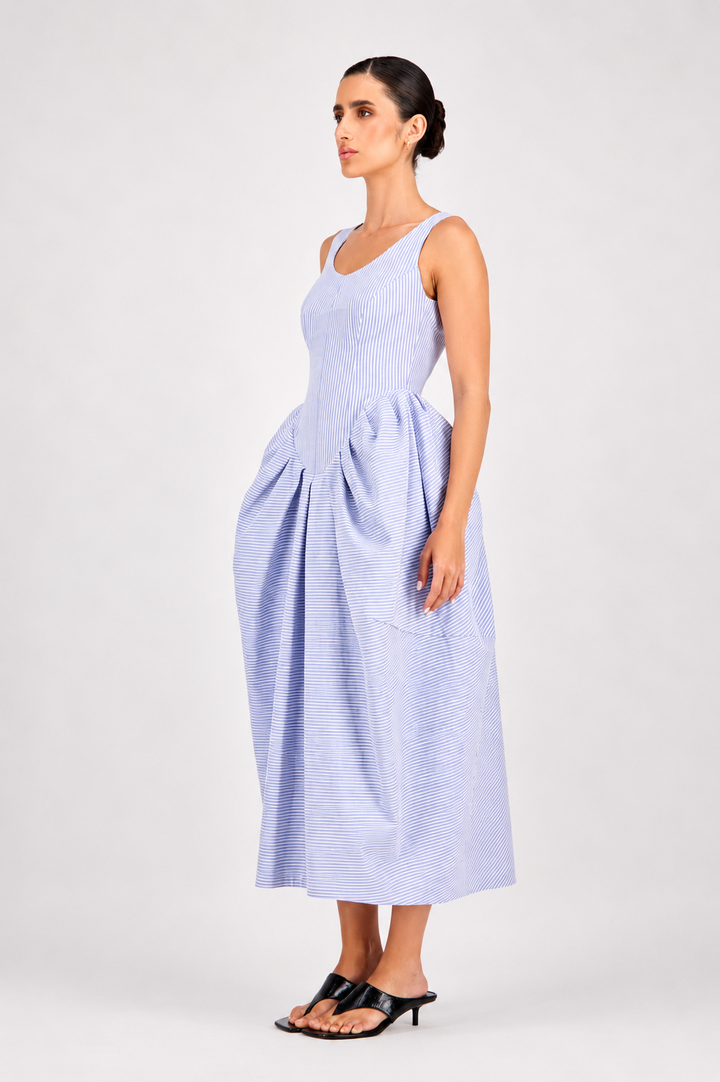 Sculpted Oval Cascade Dress