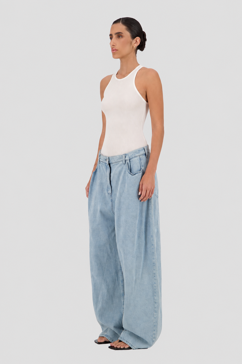 Engineered volume Denim Pants