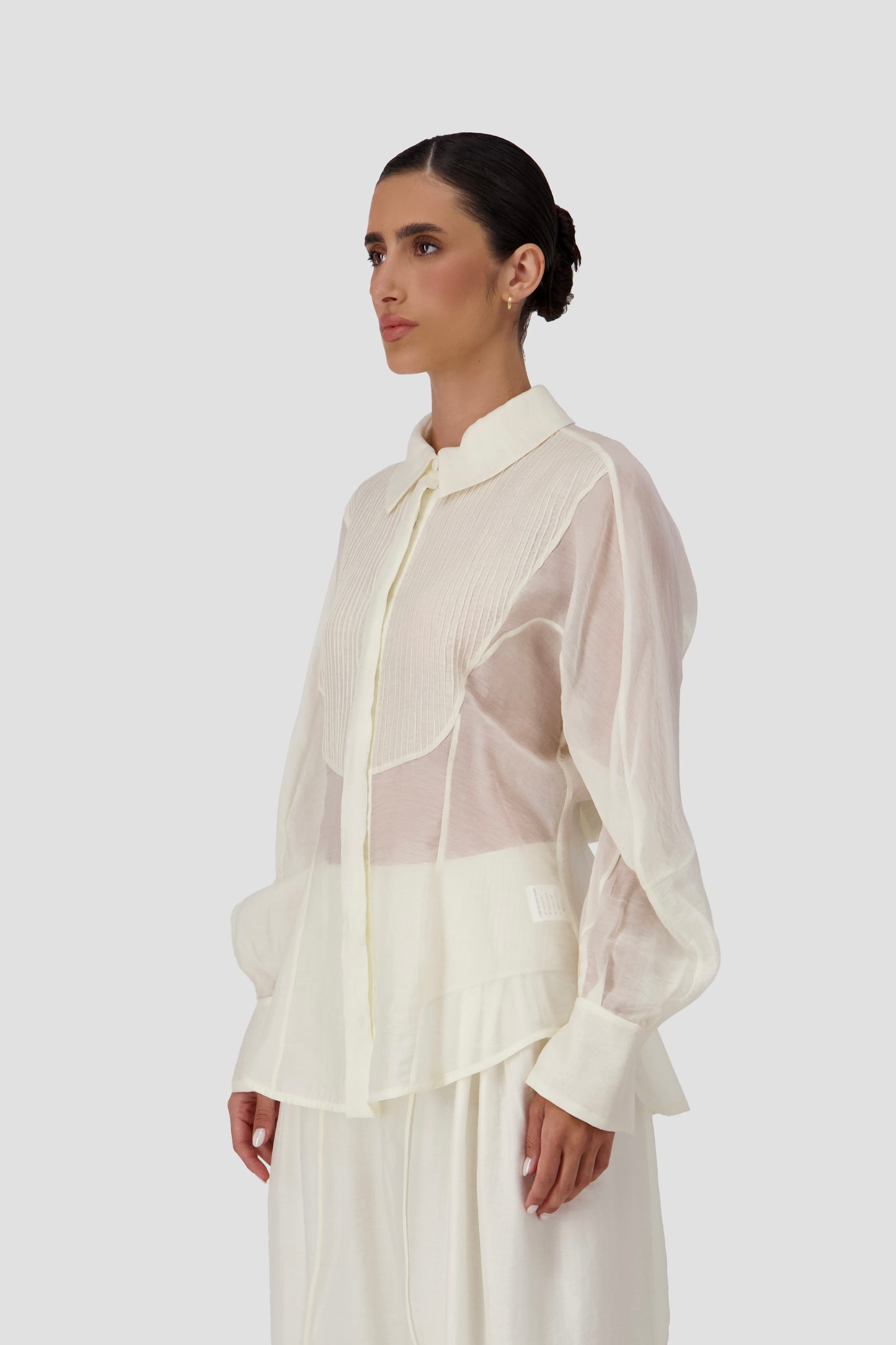 Engineered Back Volume Sheer Shirt