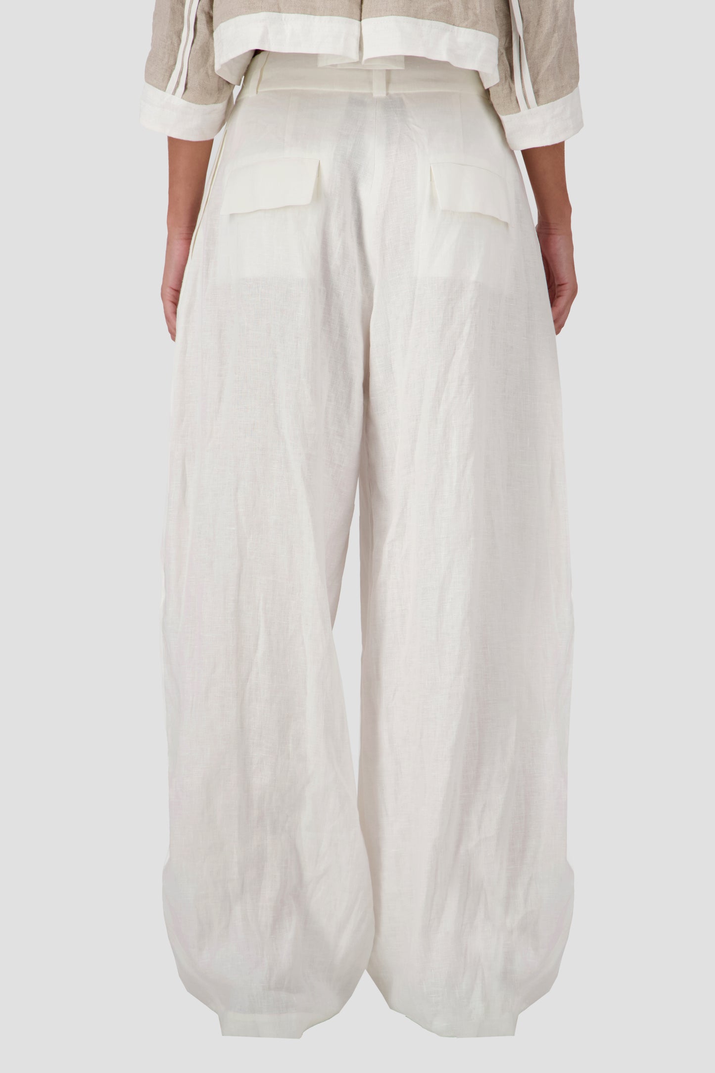 Engineered tailored linen pants