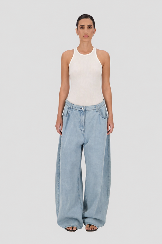 Engineered volume Denim Pants