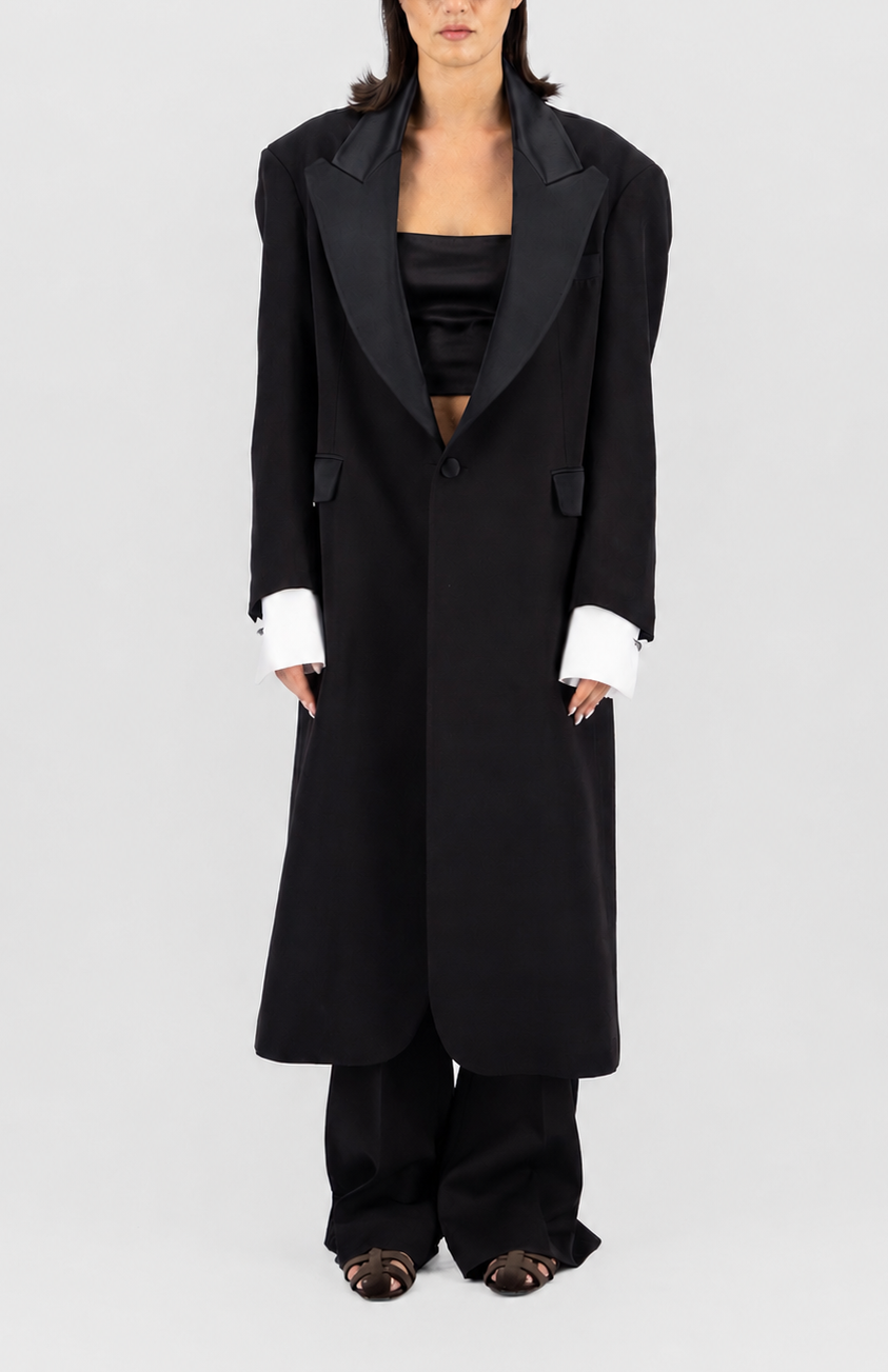 Oversized peak lapel Coat