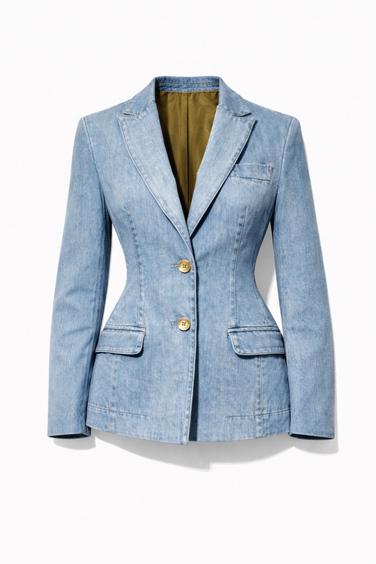 Engineered Sculpted denim blazer