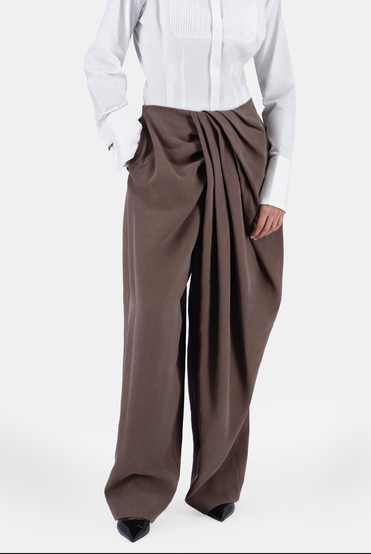 Cocoon draped pants