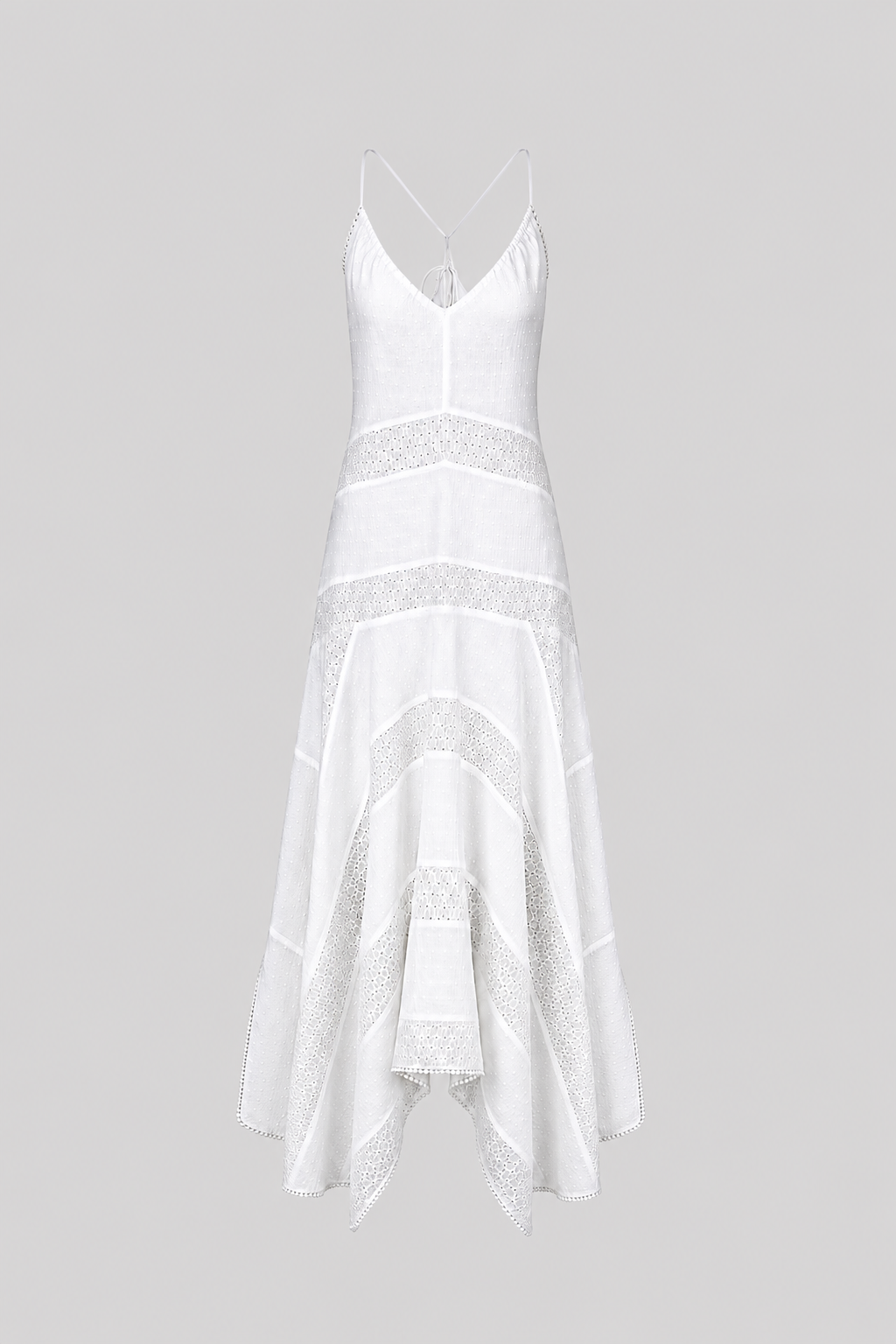 embroidered coton slip dress