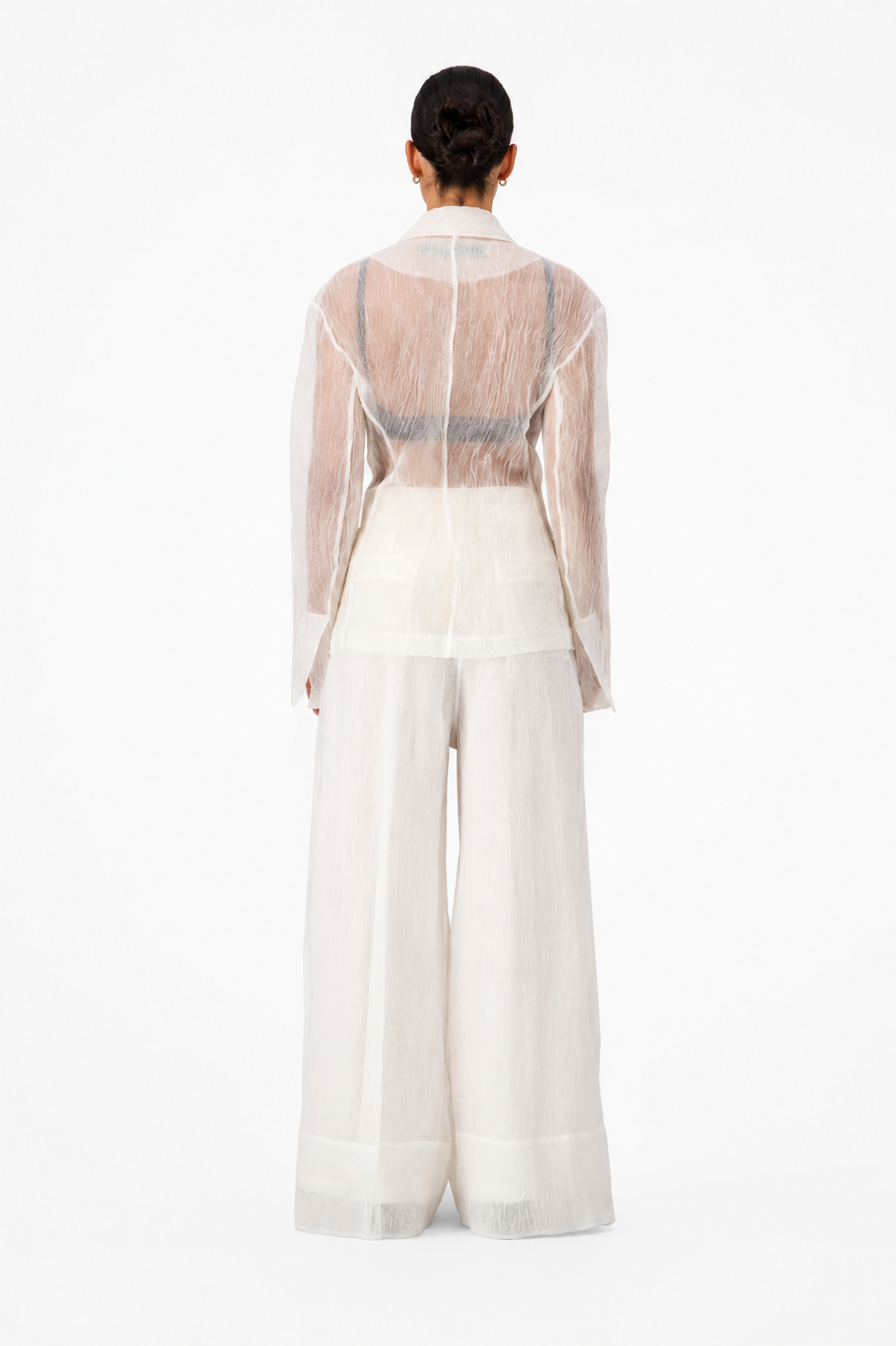 Engineered cascade  pleats Blazer