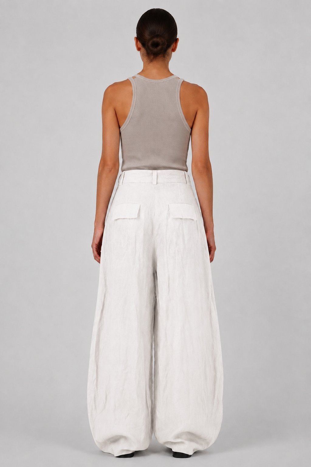 Engineered tailored linen pants