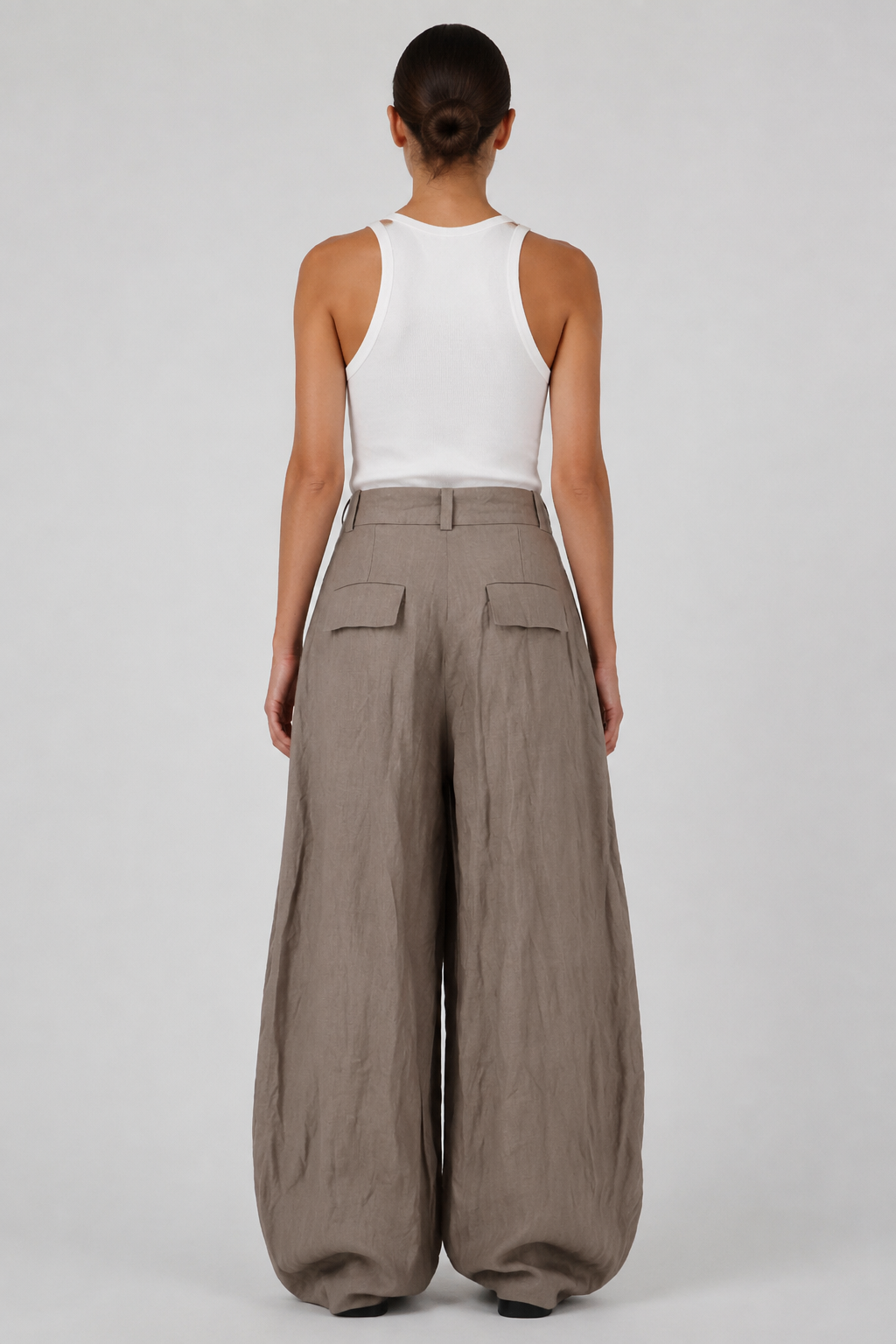 Engineered tailored linen pants