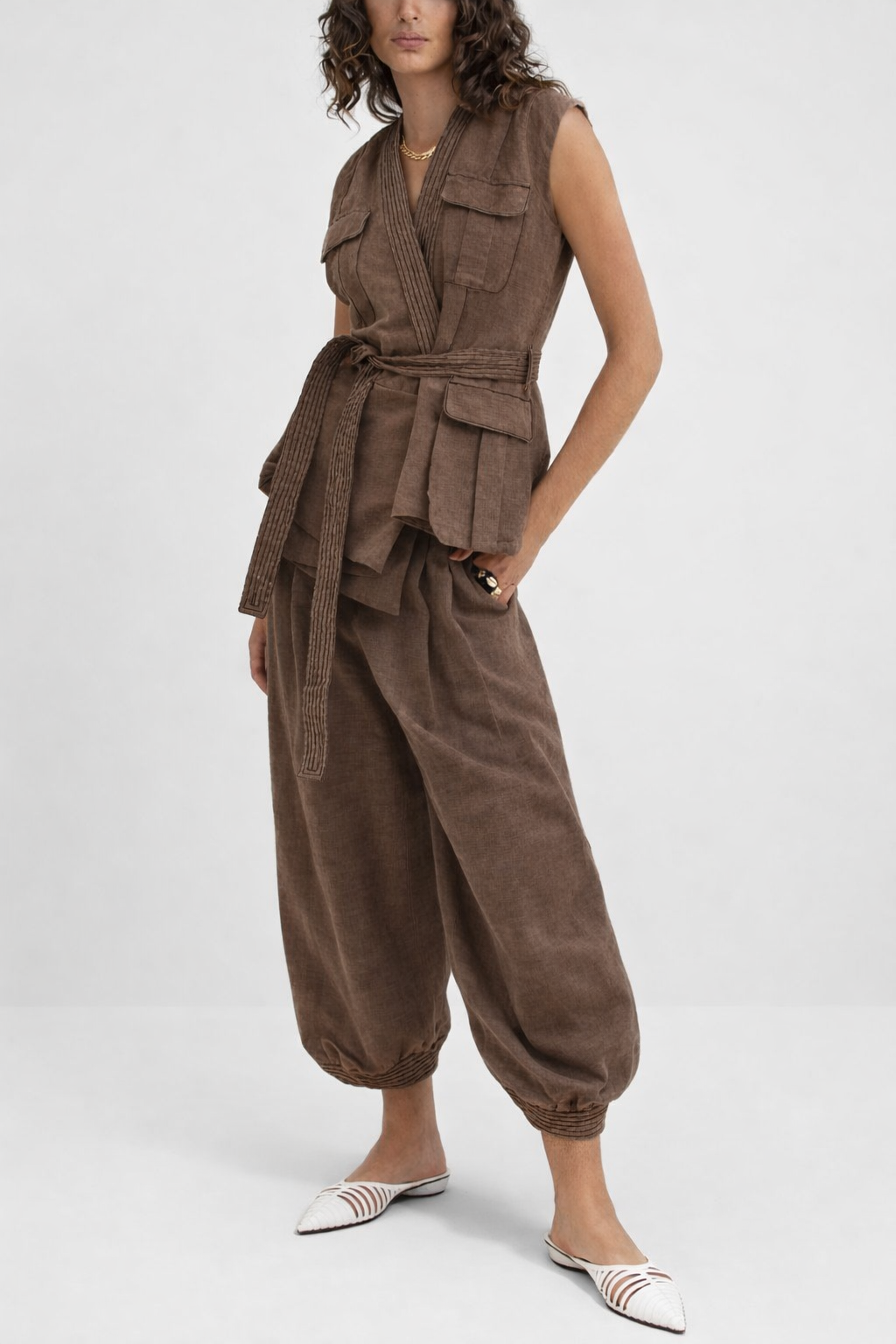 Ballon Utility Linen Pants