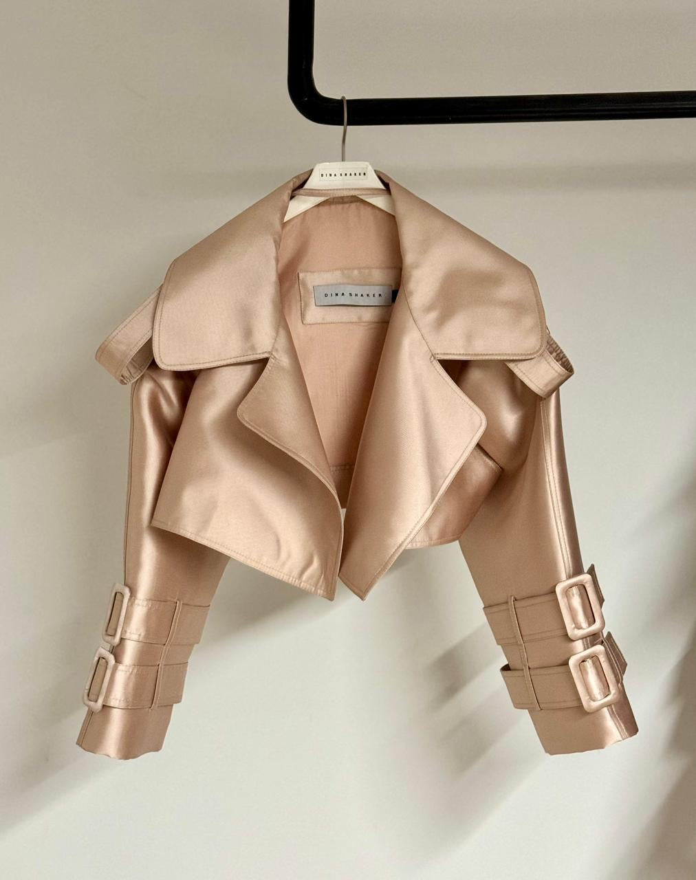 Cropped trench jacket