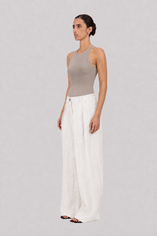 Engineered tailored linen pants
