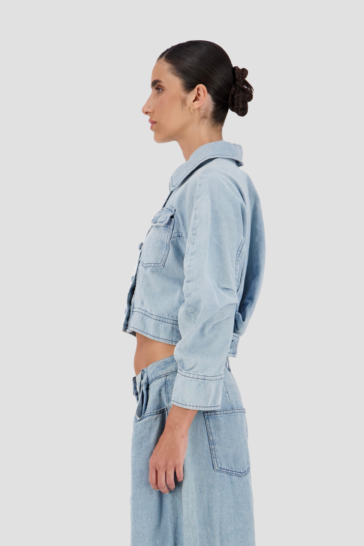 Engineered Cropped Denim jacket