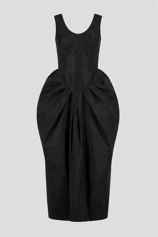 Sculpted oval volume dress