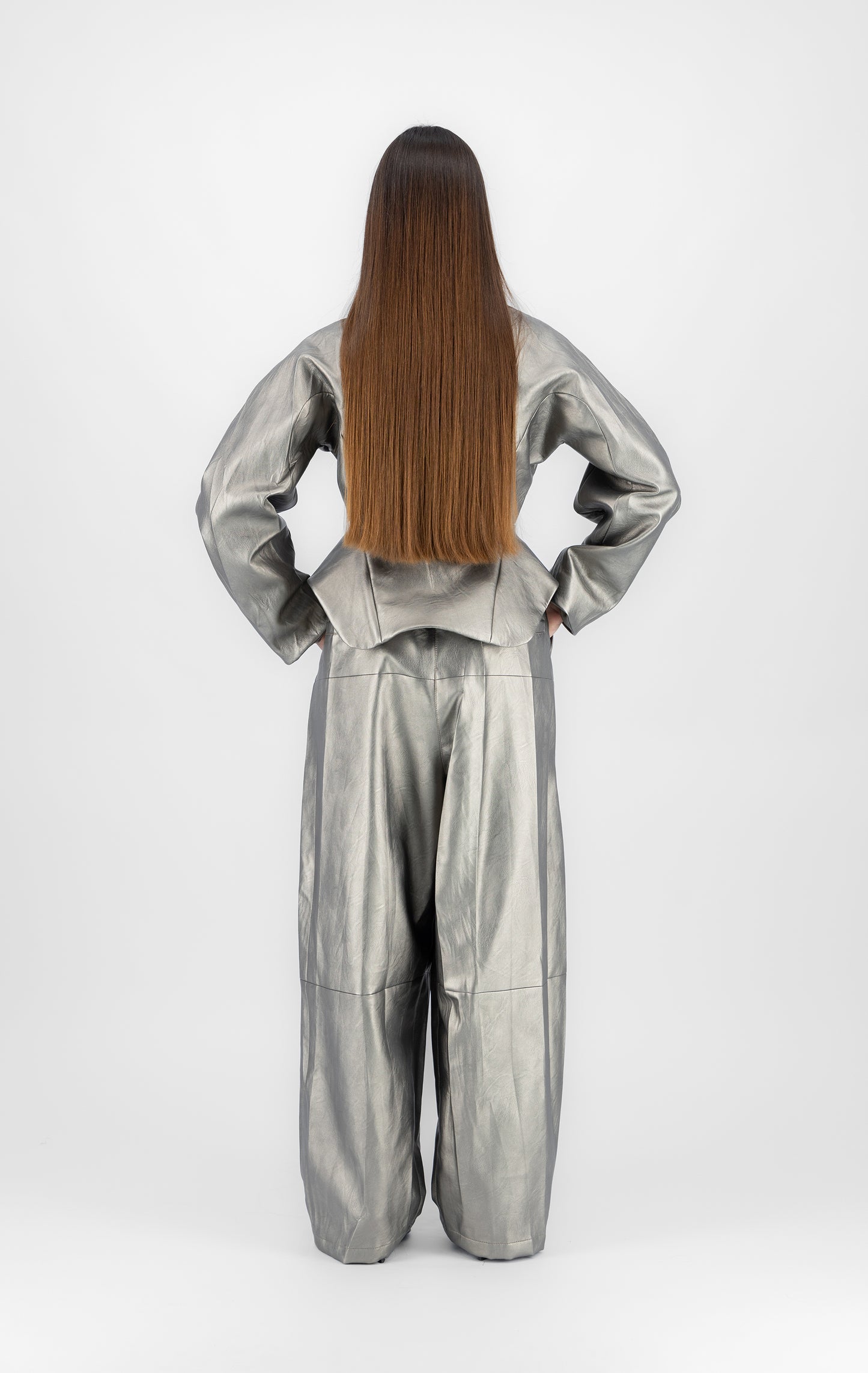 Cocoon sculpted leather jacket