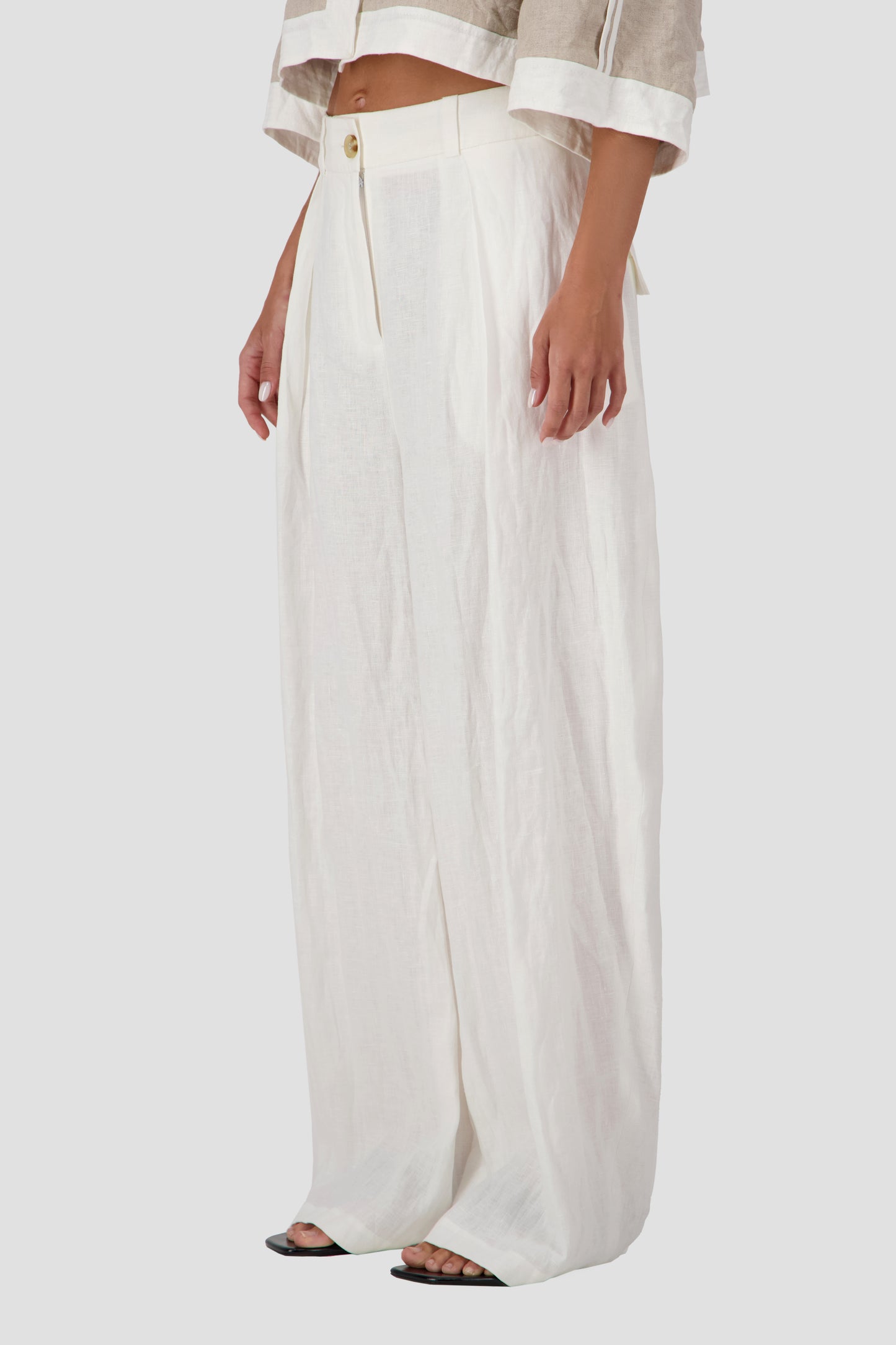 Engineered tailored linen pants