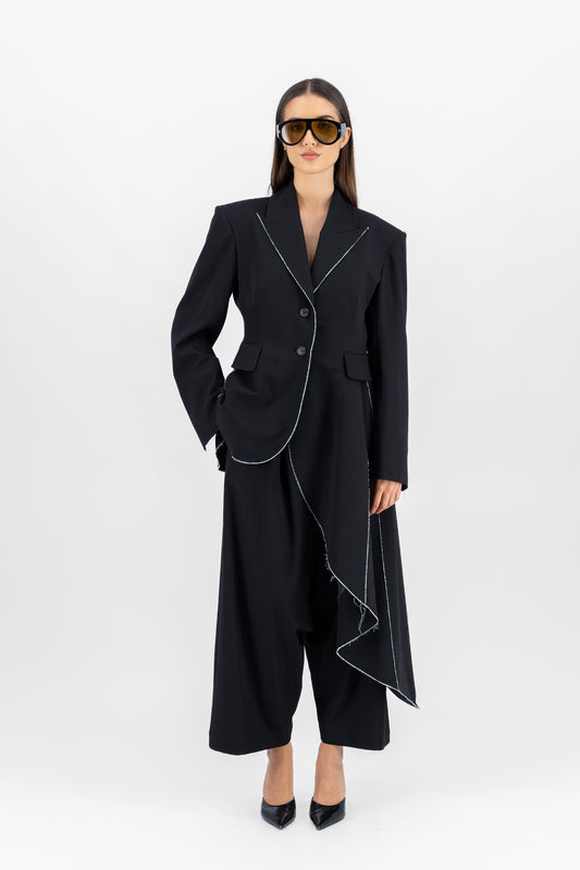 Deconstructed tailored blazer