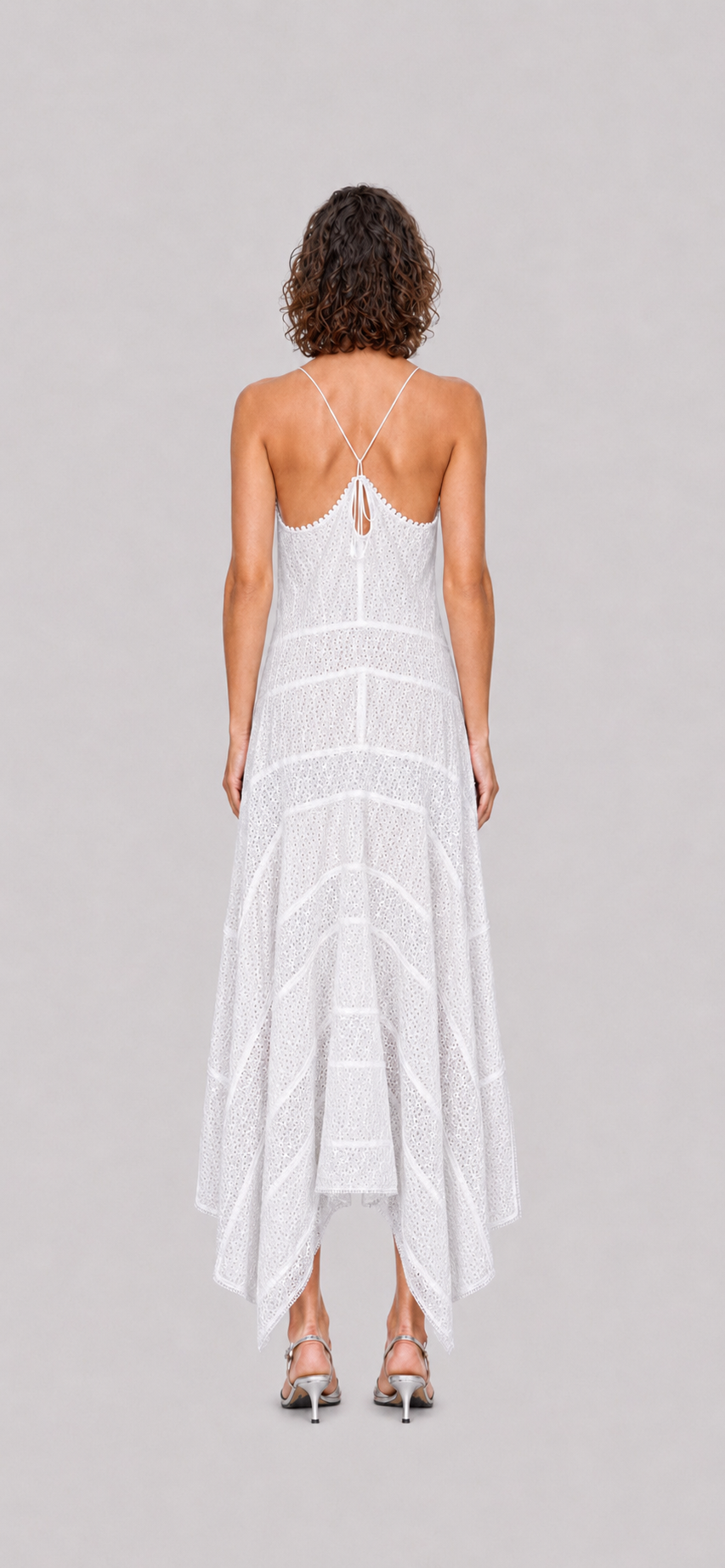embroidered coton slip dress