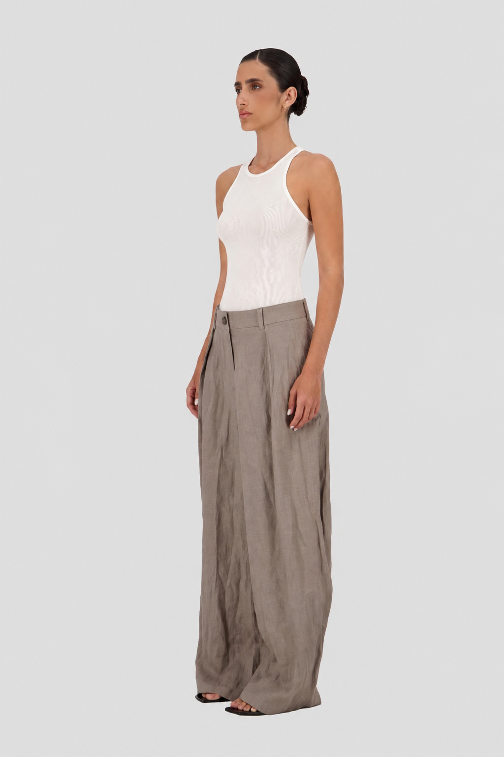 Engineered tailored linen pants