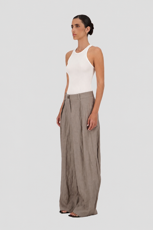 Engineered tailored linen pants