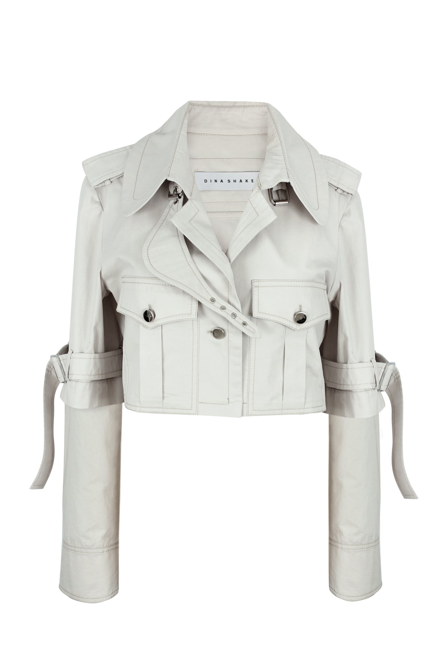 Cropped safari style jacket