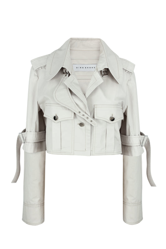 Cropped safari style jacket