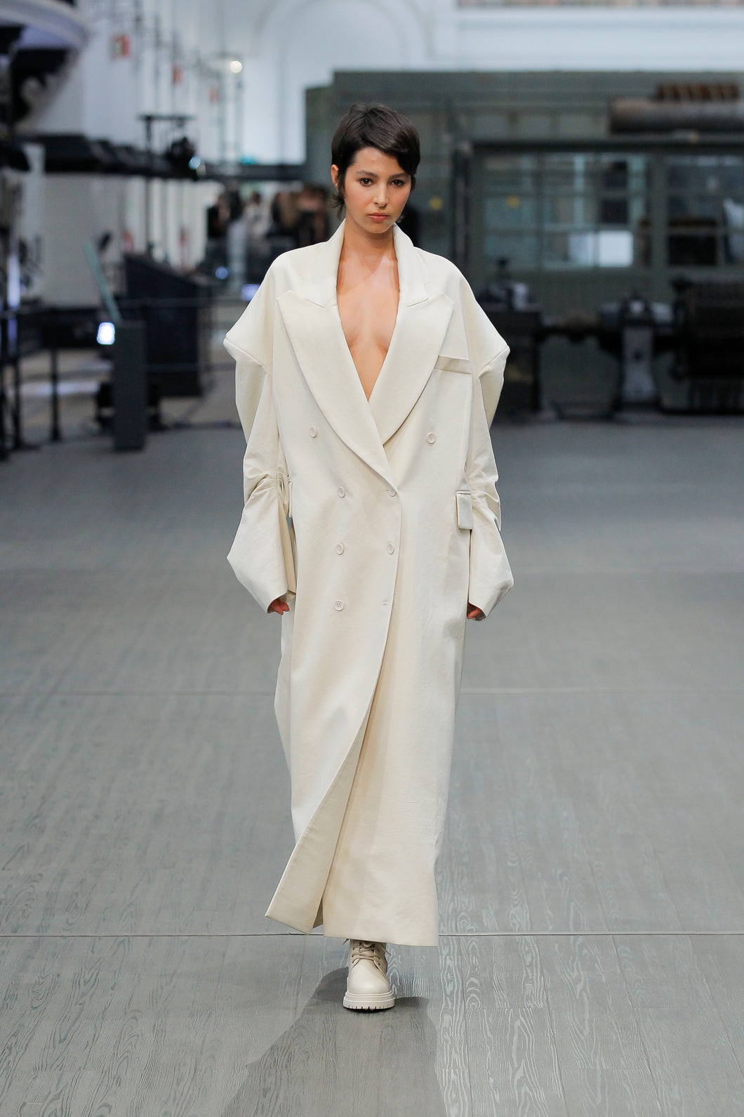 Oversized Linen Long Coat