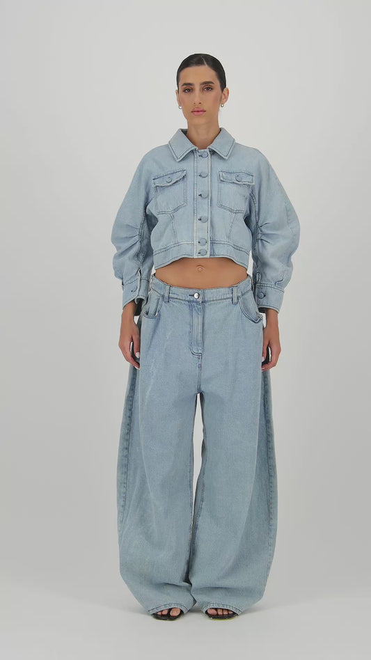 Engineered Cropped Denim jacket