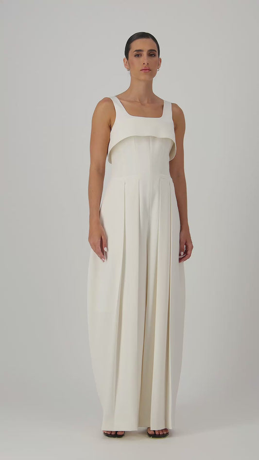 Hybrid bustier jumpsuit