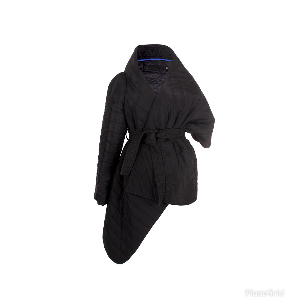 Deconstructed Padded One Sleeve Cape