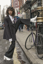 Load image into Gallery viewer, Charcoal Checks Oversized Blazer

