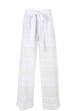 Load image into Gallery viewer, Embroidered coton wide leg pants

