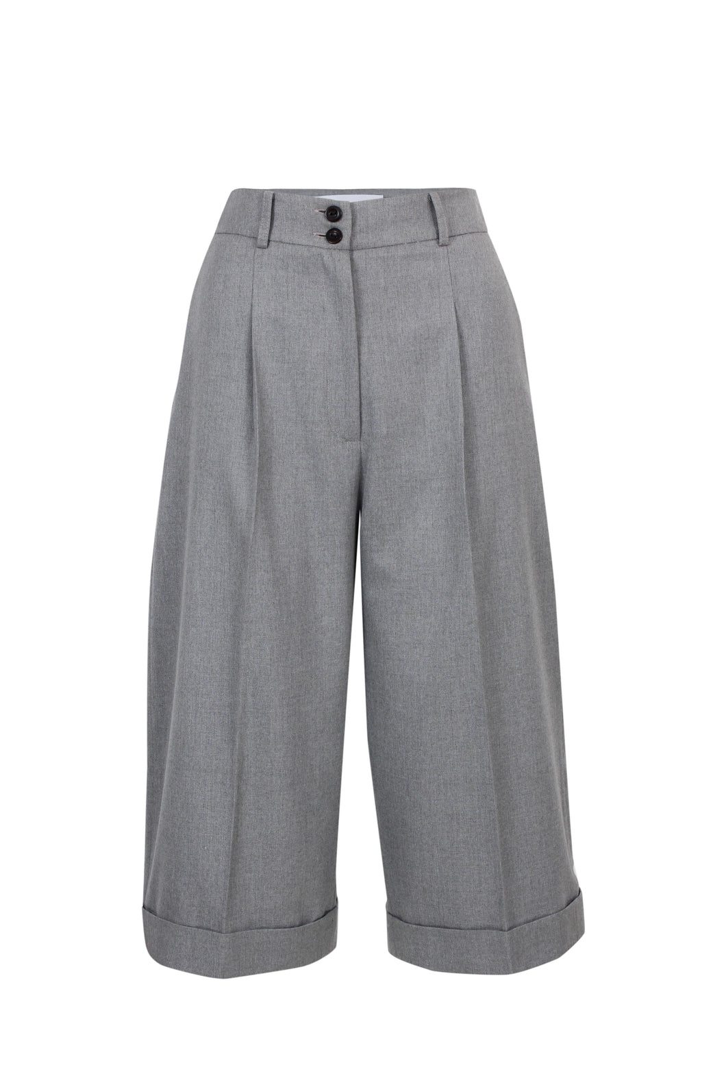 Cropped front pleat Pants