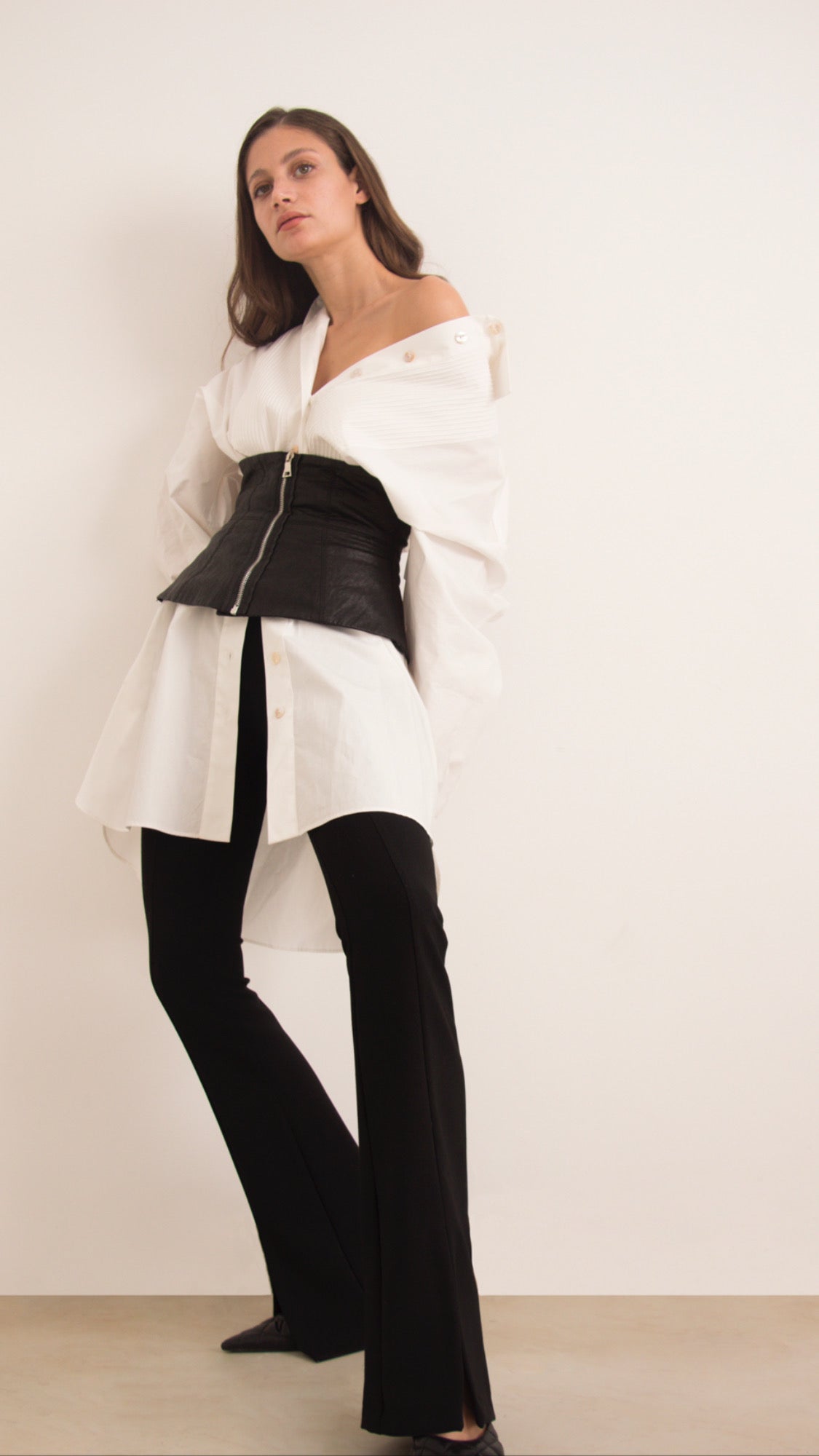 Oversized Tuxedo Poplin Shirt