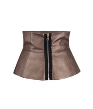 Load image into Gallery viewer, Vegan leather corset zip belt
