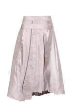 Load image into Gallery viewer, Double belted asymmetric pleats skirt
