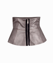 Load image into Gallery viewer, Vegan leather corset zip belt
