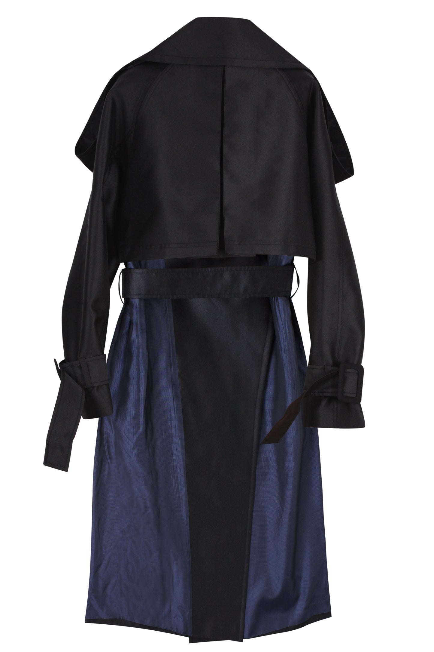Cropped back trench coat