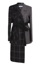 Load image into Gallery viewer, Hybrid checks wool blazer coat
