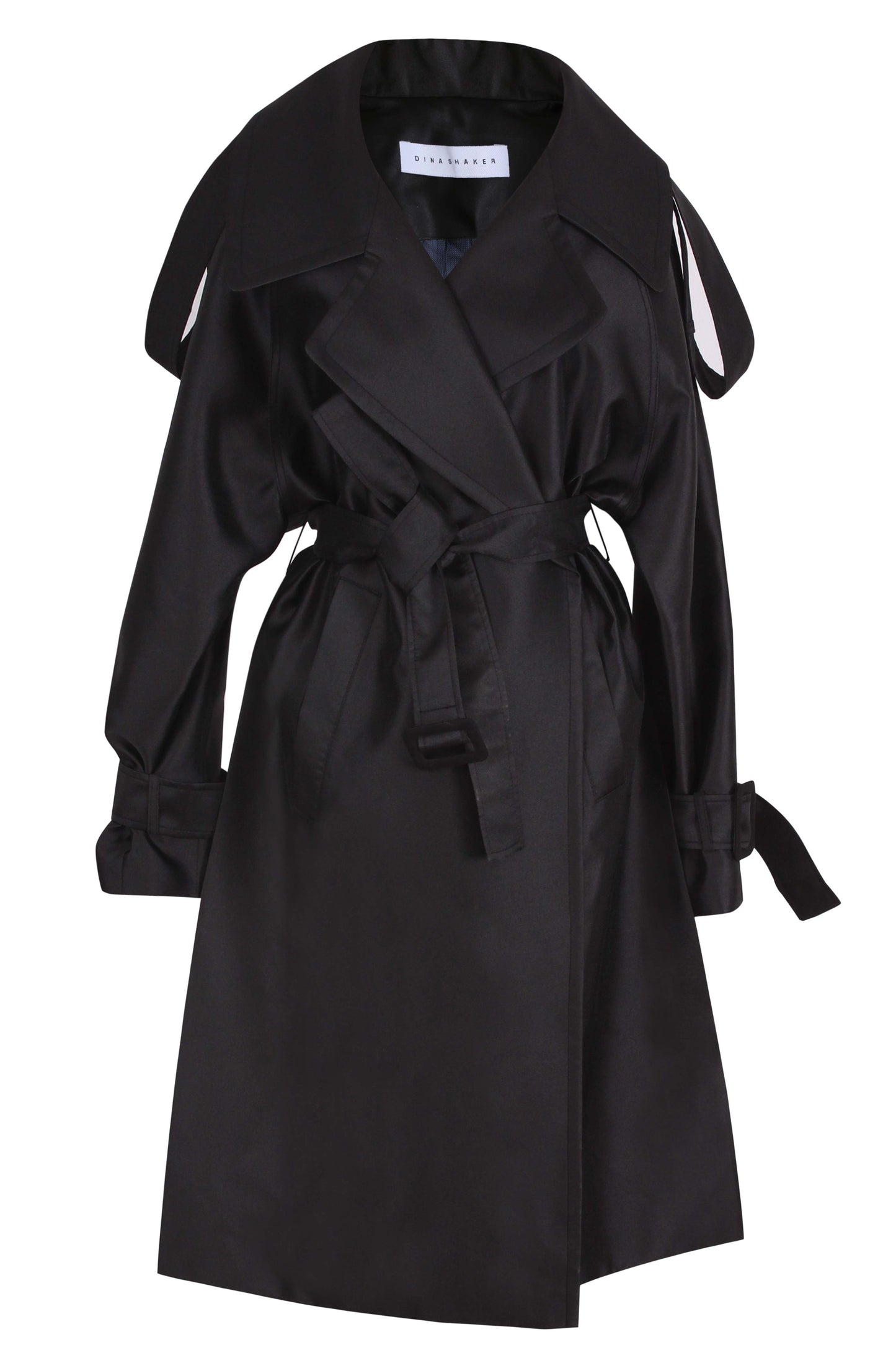 Cropped back trench coat