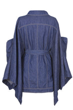 Load image into Gallery viewer, Deconstructed Denim cape

